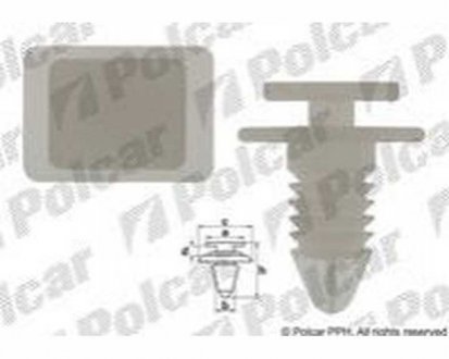 Фото автозапчасти крепление накладки PEUGEOT 306, 93-(856520) Polcar 80605706