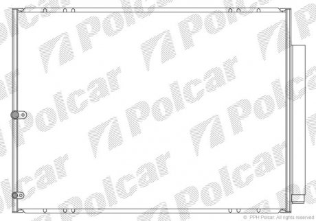 Радиатор кондиционера LEXUS RX, 04- (884600E010, 8846048040, 8846048041) Polcar 8061K81K