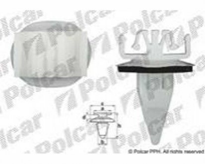 Фото автозапчастини кріплення накладки TOYOTA RAV4, 01- (75494-42010) Polcar 80908149