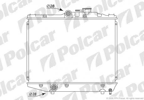 Фото автозапчасти радиатор охлаждения STARLET 84-89 (1640010010, 1640010021, 1640010011, 1640010020) Polcar 8100081K