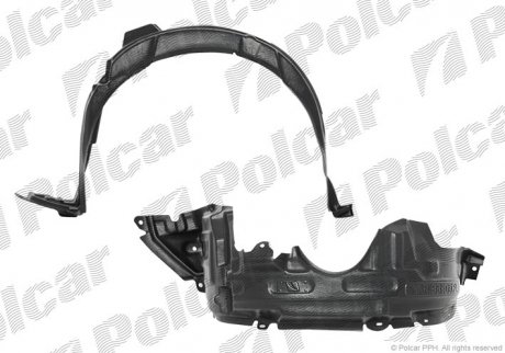 Фото автозапчастини підкрилок правий TOYOTA YARIS,99- (A53876-52012, A53876-0D010) Polcar 8103FP1Q (фото 1)