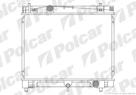Радиатор охлаждения YARIS III (1640021270, 164000M060) Polcar 810508-1