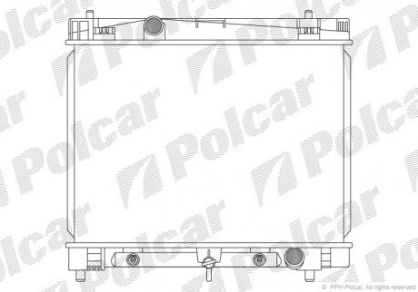 Радіатор охолодження YARIS 05- (1640021300) Polcar 810508-2