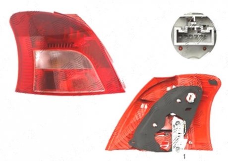 Фото автозапчасти фонарь задний YARIS, 01.06- (81561-52480, 81561-52490, 81561-0D110) Polcar 8105870E