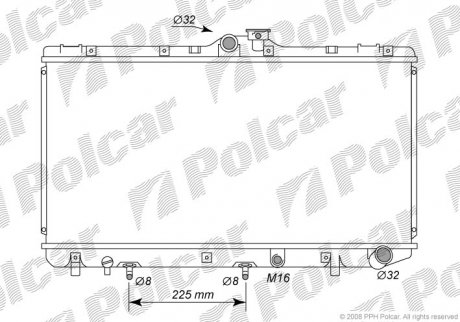 Фото автозапчастини радіатор охолодження Polcar 811008-4