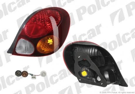 Фото автозапчасти фонарь задний TOYOTA COROLLA, 97- (81550-1E070, 81551-1E070, 81550-02110) Polcar 8112883E (фото 1)