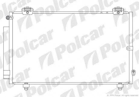 Радиатор кондиционера TOYOTA COROLLA, 02- (8846012540) Polcar 8114K82K (фото 1)