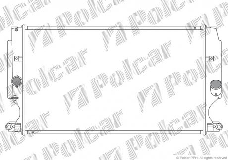Радіатор охолодження AURIS, 12- (164000R030) Polcar 811608-4 (фото 1)