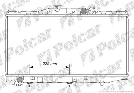 Фото автозапчасти радиатор охлаждения COROLLA 83-87 (1640014050) Polcar 812008-2