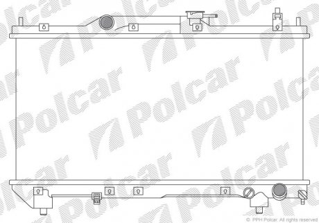 Радиатор охлаждения AVENSIS 97- (1640003180) Polcar 8123083