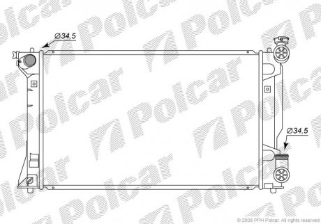 Фото автозапчасти радіатор охолодження Polcar 8125081K