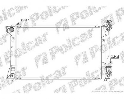 Фото автозапчасти радиатор охлаждения AVENSIS 03- (164000H110) Polcar 8125083K