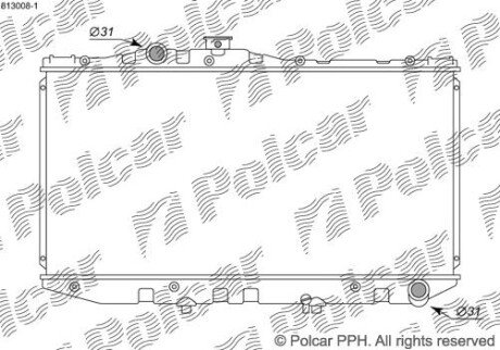 Фото автозапчасти радиатор охлаждения CAMRY 82-/87-91 (1640074120) Polcar 813008-1