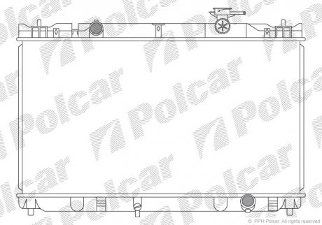 Радиатор охлаждения AURION (XV40), 06-12 (1640028270) Polcar 813608-2 (фото 1)