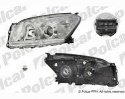 Фото автозапчастини фара основна RAV4, 02.09- (81170-42430) Polcar 8149090E (фото 1)