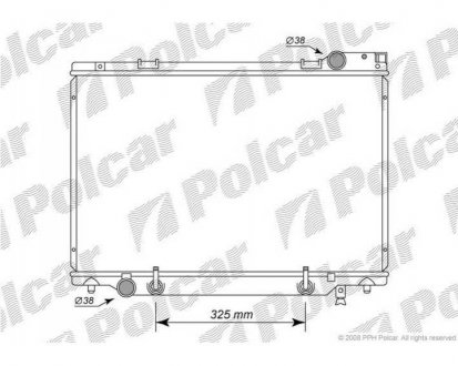 Фото автозапчасти радиатор охлаждения PREVIA 90- (1640076062, 1640076061) Polcar 815008-2