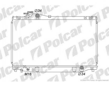 Фото автозапчасти радиатор охлаждения SUPRA 93- (1640046420) Polcar 8161081K