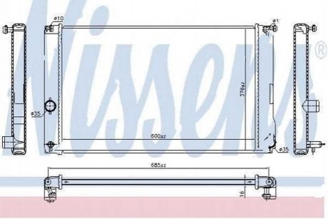 Радіатор охолодження AURIS, 12- (1640037230, 1640037260, 164000T240, 1640037240) Polcar 816208-2