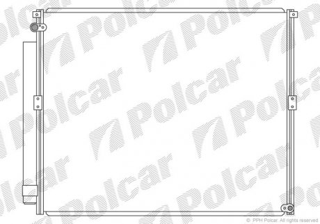 Радиатор кондиционера T.Land Cruiser J120 (88461-35160) Polcar 8178K81K
