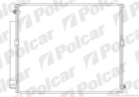 Радіатор кондиціонера T.Land Cruiser J120 (88461-60100) Polcar 8178K82K