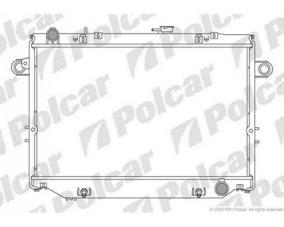 Фото автозапчасти радиатор охлаждения LAND CRUISER 100 (1640017330, 1640017331) Polcar 817908-4