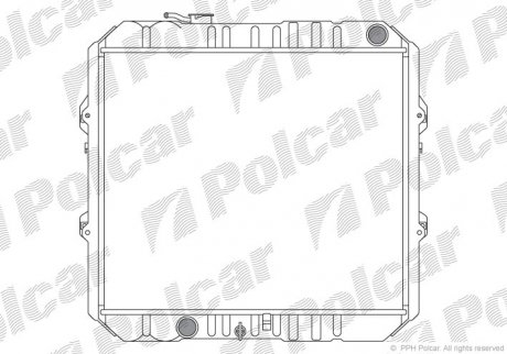 Радиатор охлаждения HILUX (1640075230, 1640075260) Polcar 818008-1