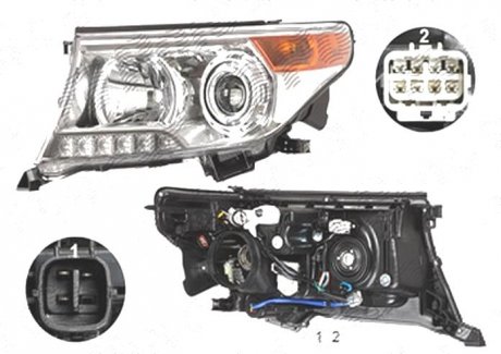 Фото автозапчасти фара основная LAND CRUISER 200,08- (81185-60F30) Polcar 8184094E