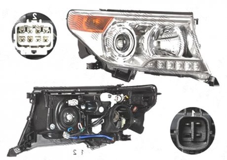 Фото автозапчастини фара основна LAND CRUISER 200,08- (81145-60F30) Polcar 8184104E