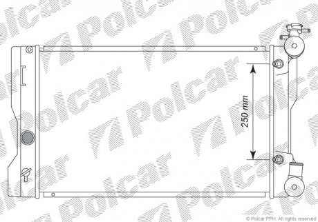 Радиатор охлаждения MATRIX, 08- (164100T030) Polcar 81L208-1 (фото 1)