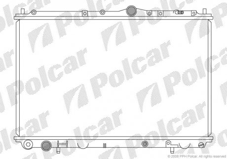 Радіатор охолодження S40/V40 (8602065) Polcar 904008-1 (фото 1)