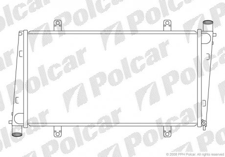 Радиатор охлаждения S40/V40 (8602116, 8602117) Polcar 904008-2
