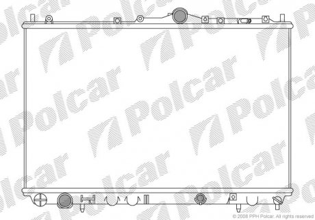 Радиатор охлаждения S40/V40 (8601843) Polcar 904008-5 (фото 1)