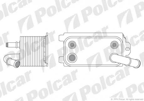 Масляний радіатор Landrover/Range Rover Evoque/Volvo S60/V60(10-)D2 Polcar 9071L8-1
