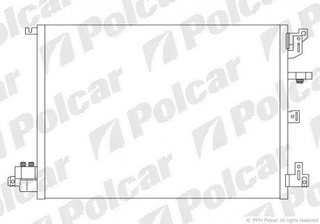 Радиатор кондиционера VOLVO XC 90, 05- (30648955, 31369510, 30781280) Polcar 9090K8C2