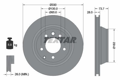 Гальмівні диски Polcar 92122005 (фото 1)