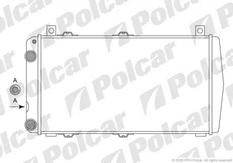 Фото автозапчасти радиатор охлаждения TRABANT 88- (443511140102) Polcar 930108A1