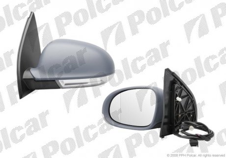 Фото автозапчасти зеркало наружное левый Volkswagen GOLF V 03- (1K1857507, 1K1857507DC, 1K18575079B9) Polcar 9513514M