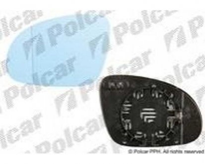 Скло дзеркала зад. виду ліве Volkswagen Passat/Jetta 05- Volkswagen GOLF V/PASSAT 03- (7M3857521F, 1K0 857 521) Polcar 9513546E