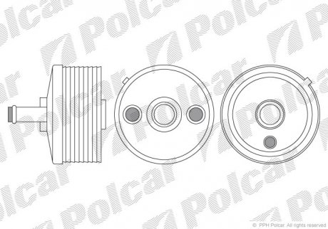Радиатор масляный Skoda/VAG/Audi/Seat 1.6-2.0 (AKП 6 ступ.) 02-14 GOLF V 03- (09G409061) Polcar 9513L8-2