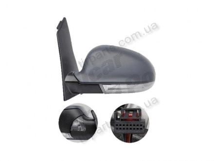 Фото автозапчасти зеркало наружное левый GOLF V PLUS, 05- (5M1857508AF9B9, 5M1 857 507AJ) Polcar 9515515S