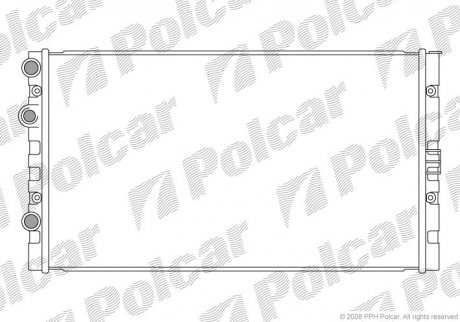 Радиатор охлаждения POLO 99-01 (6N0121253M) Polcar 9524083 (фото 1)