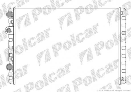 Радиатор охлаждения POLO 99-01 (6N0121253L) Polcar 952408A2 (фото 1)