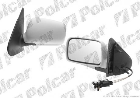 Зеркало наружное левый Volkswagen POLO 95- (6N1857507GRU, 6N1857521A) Polcar 9524511E