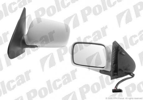 Дзеркало зовнішнє лівий Volkswagen POLO, 94- (6N1857521B, 6N1857507AGRU, 6N1857507A) Polcar 9524514E