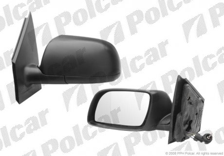 Дзеркало зовнішнє лівий Volkswagen POLO 02- (6Q0857537A, 6Q185750701C, 6Q1857507F) Polcar 9526511M