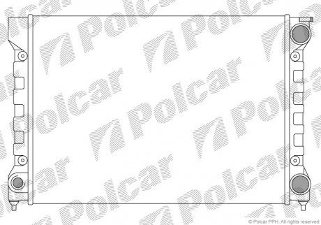 Радиатор Volkswagen Golf II 1.6 83-91 SCIROCCO 83-92 (191121253K, 191121253D) Polcar 953408A2