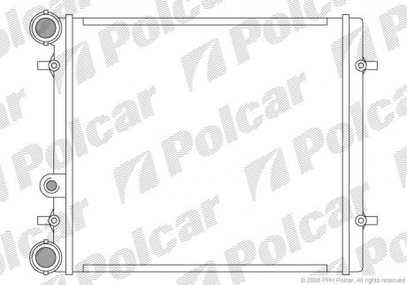 Радиатор охлаждения TOLEDO II 98- (1J0121253K, 1J0121253G) Polcar 954108-1