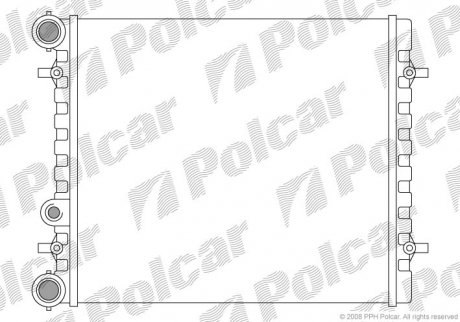 Радиатор охлаждения TOLEDO II 98- (1J0121253G, 1J0121253K) Polcar 954108A1 (фото 1)