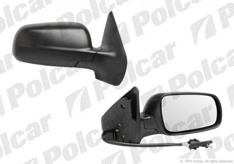 Фото автозапчасти зеркало наружное правый Volkswagen GOLF IV (1J1857508, 1J1857522B) Polcar 9541527E