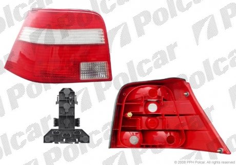 Ліхтар задній Volkswagen GOLF IV, 97- (1J6945095BA, 1J6945095BB) Polcar 9541870E